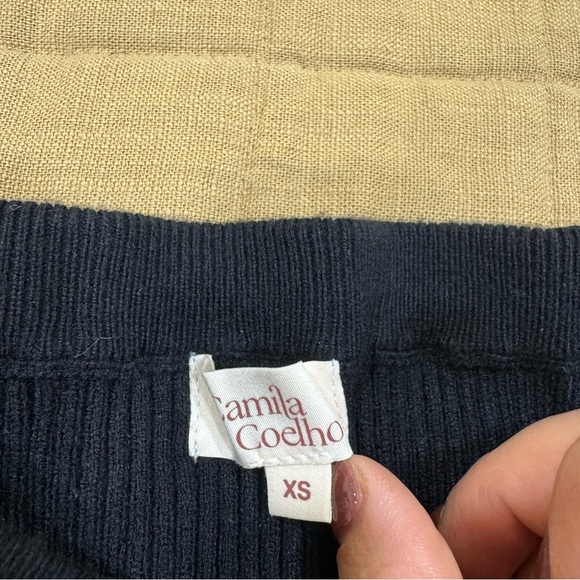 Camila Coelho Revolve NWT Macadamia Knit Skirt Black Slit Size XS Retail $158 - Picture 4 of 7